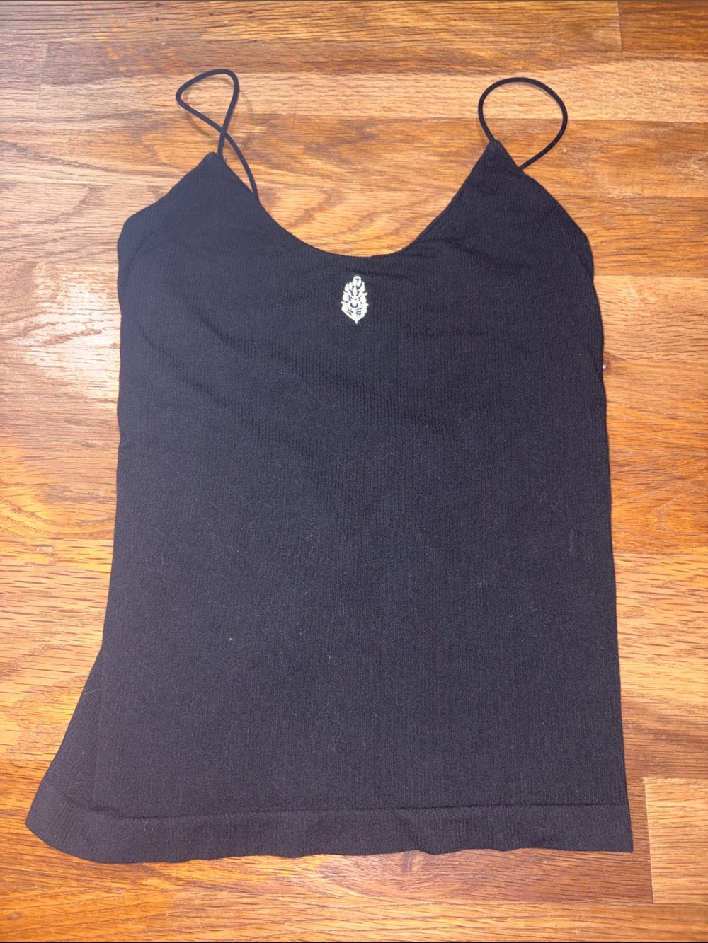 FREE PEOPLE movement black ribbed cami